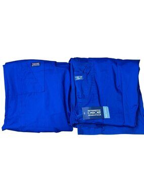 Cherokee Authentic Workwear Drawstring Scrub Pants L Tall Royal Blue Lot 2